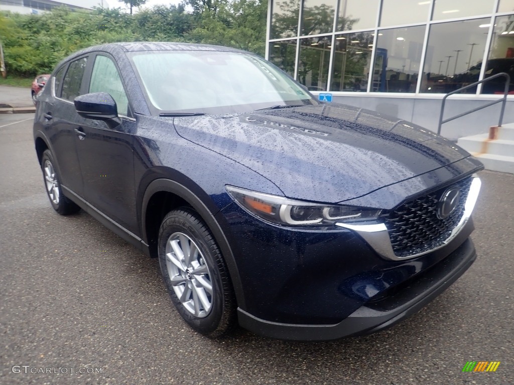 2023 CX-5 S Preferred AWD - Deep Crystal Blue Mica / Parchment photo #9