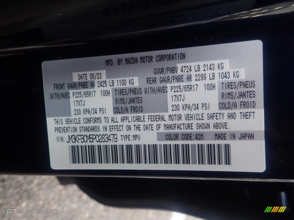 2023 CX-5 S Preferred AWD - Deep Crystal Blue Mica / Parchment photo #18