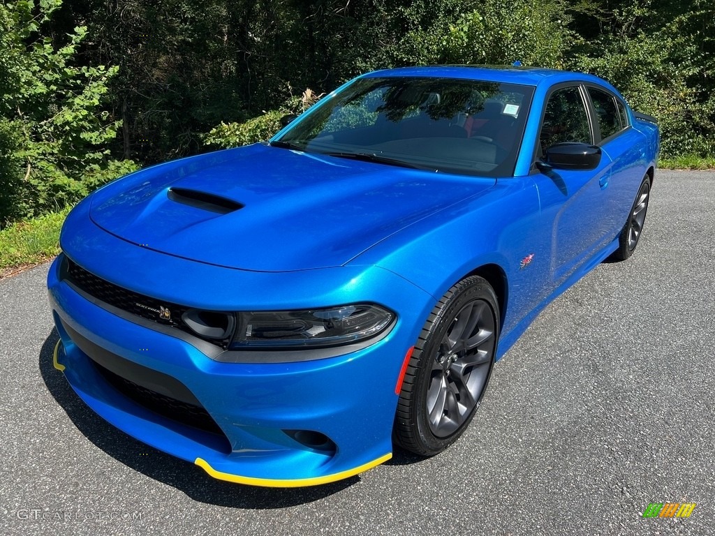 2023 Charger Scat Pack Plus - B5 Blue Pearl / Ruby Red/Black photo #2