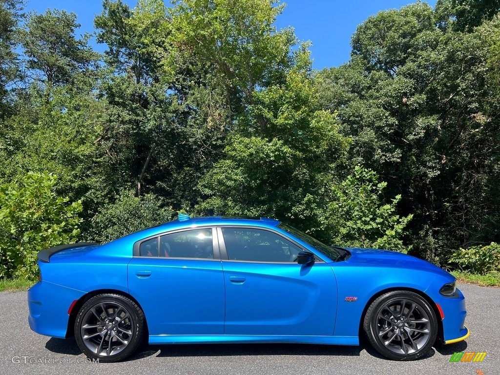 2023 Charger Scat Pack Plus - B5 Blue Pearl / Ruby Red/Black photo #5