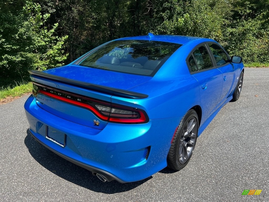 2023 Charger Scat Pack Plus - B5 Blue Pearl / Ruby Red/Black photo #6