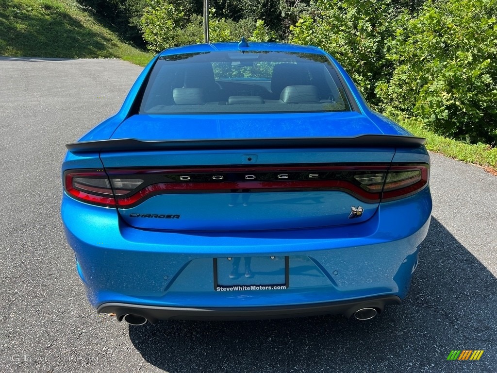 2023 Charger Scat Pack Plus - B5 Blue Pearl / Ruby Red/Black photo #7