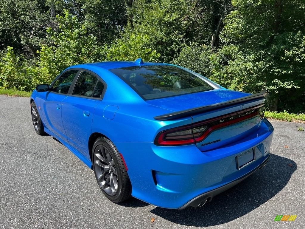 2023 Charger Scat Pack Plus - B5 Blue Pearl / Ruby Red/Black photo #8
