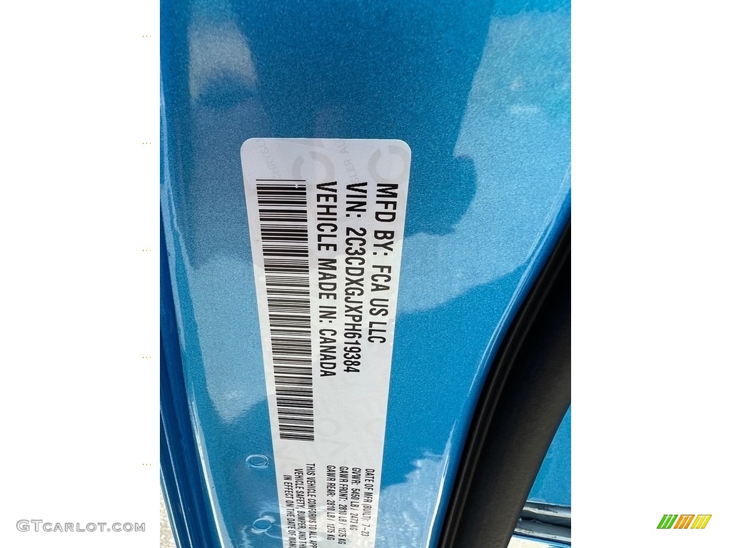 2023 Charger Scat Pack Plus - B5 Blue Pearl / Ruby Red/Black photo #31