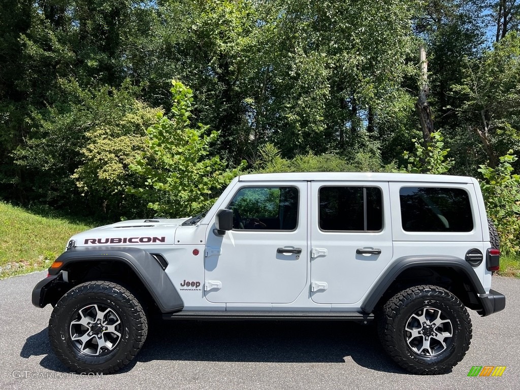 Bright White 2023 Jeep Wrangler Unlimited Rubicon 4x4 Exterior Photo #146488459
