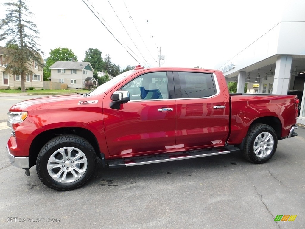 Radiant Red Tintcoat 2023 Chevrolet Silverado 1500 LTZ Crew Cab 4x4 Exterior Photo #146489865