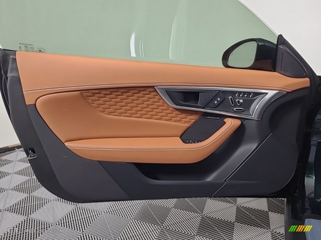 2024 Jaguar F-TYPE 450 R-Dynamic Coupe Tan w/Light Oyster Stitching Door Panel Photo #146489986