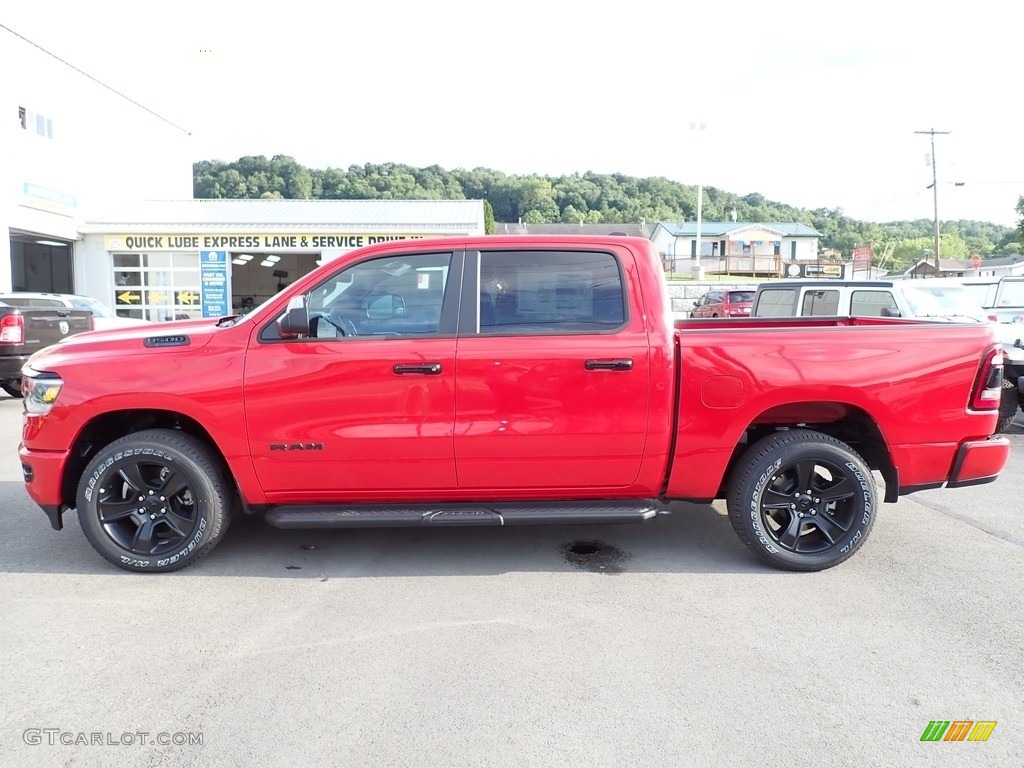 2023 1500 Big Horn Night Edition Crew Cab 4x4 - Flame Red / Black photo #2