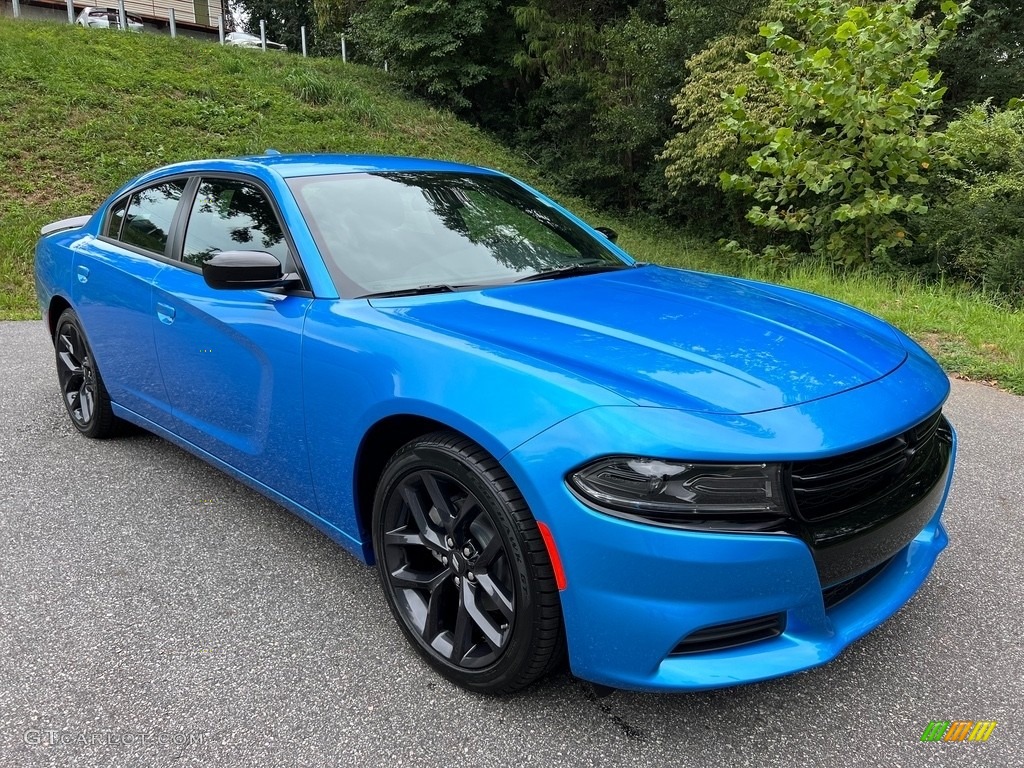B5 Blue Pearl 2023 Dodge Charger SXT Blacktop Exterior Photo #146491054