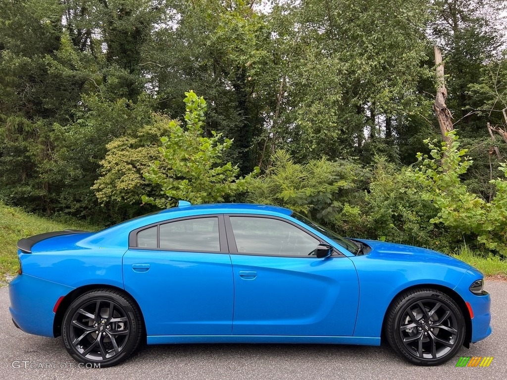 2023 Charger SXT Blacktop - B5 Blue Pearl / Black photo #5