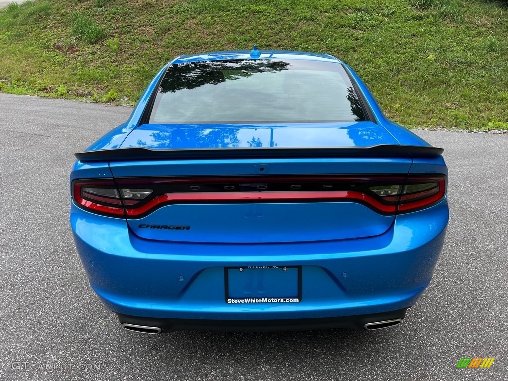 2023 Charger SXT Blacktop - B5 Blue Pearl / Black photo #7