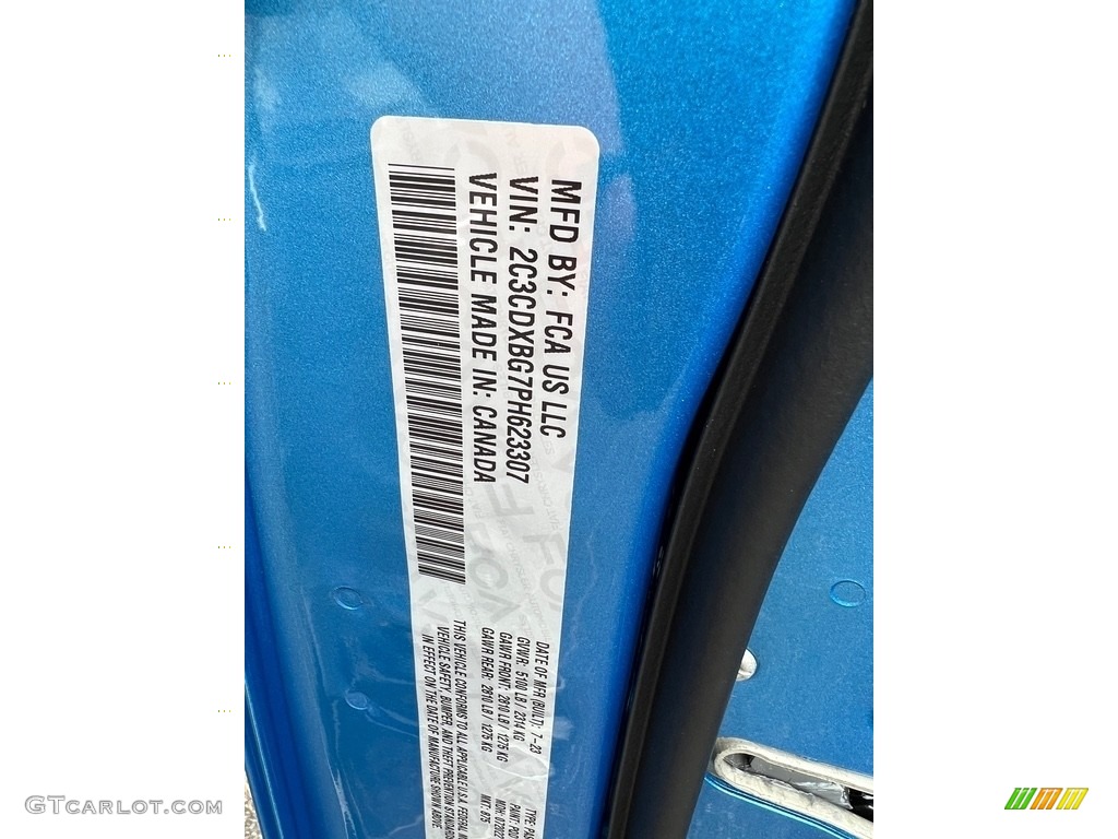 2023 Charger SXT Blacktop - B5 Blue Pearl / Black photo #29