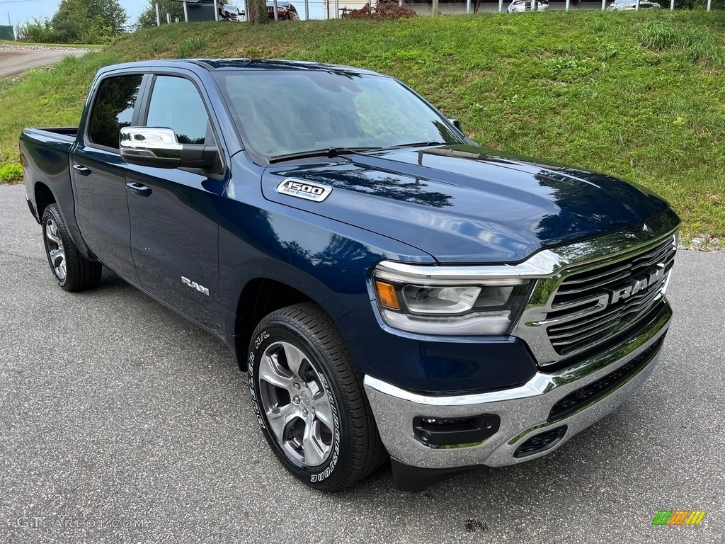 Patriot Blue Pearl 2024 Ram 1500 Laramie Crew Cab 4x4 Exterior Photo #146491732