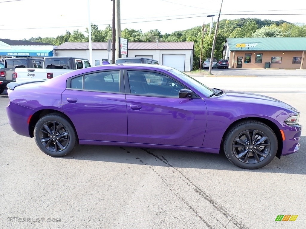 2023 Charger SXT AWD Blacktop - Plum Crazy Pearl / Black photo #7