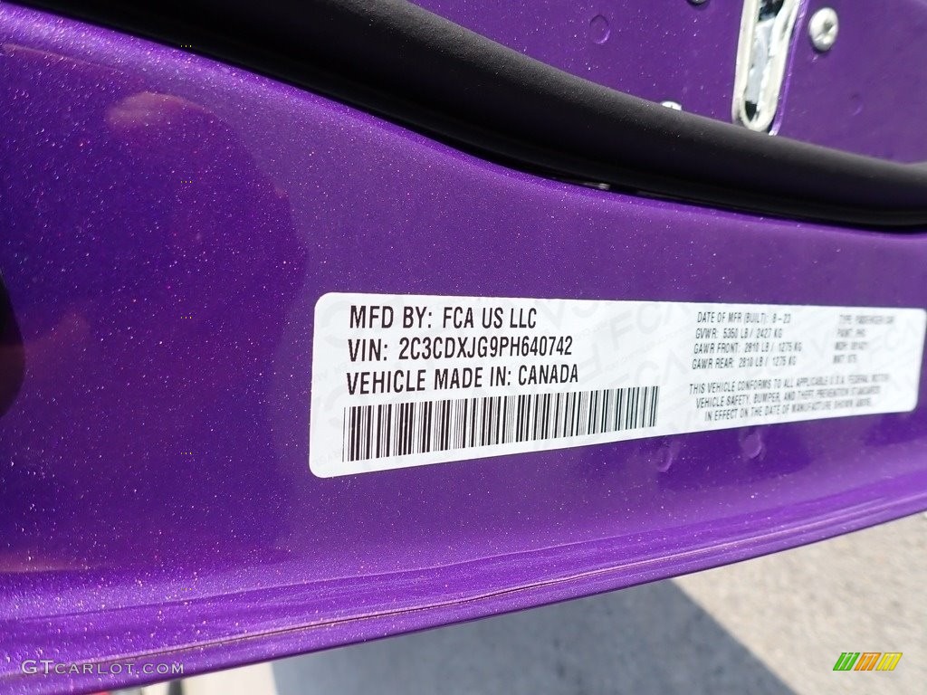 2023 Charger SXT AWD Blacktop - Plum Crazy Pearl / Black photo #15