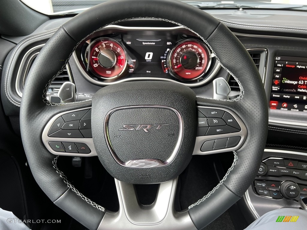 2023 Dodge Challenger SRT Hellcat JailBreak Black Steering Wheel Photo #146492188