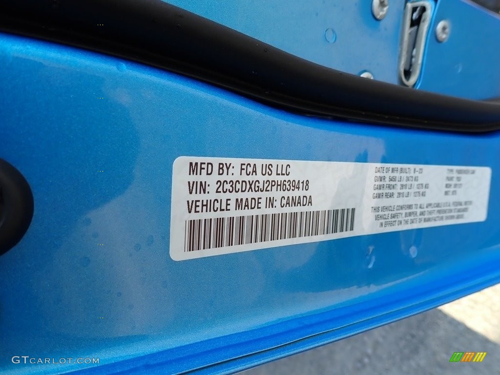 2023 Charger Scat Pack Widebody - B5 Blue Pearl / Black photo #15