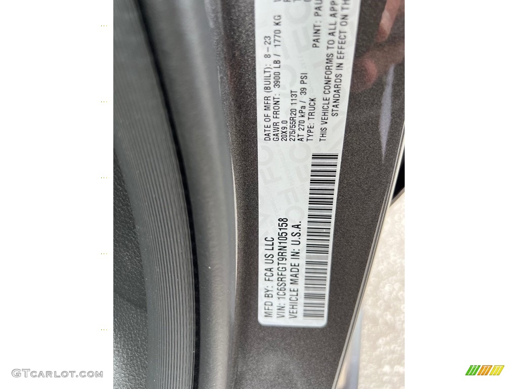2024 1500 Color Code PAU for Granite Crystal Metallic Photo #146492620