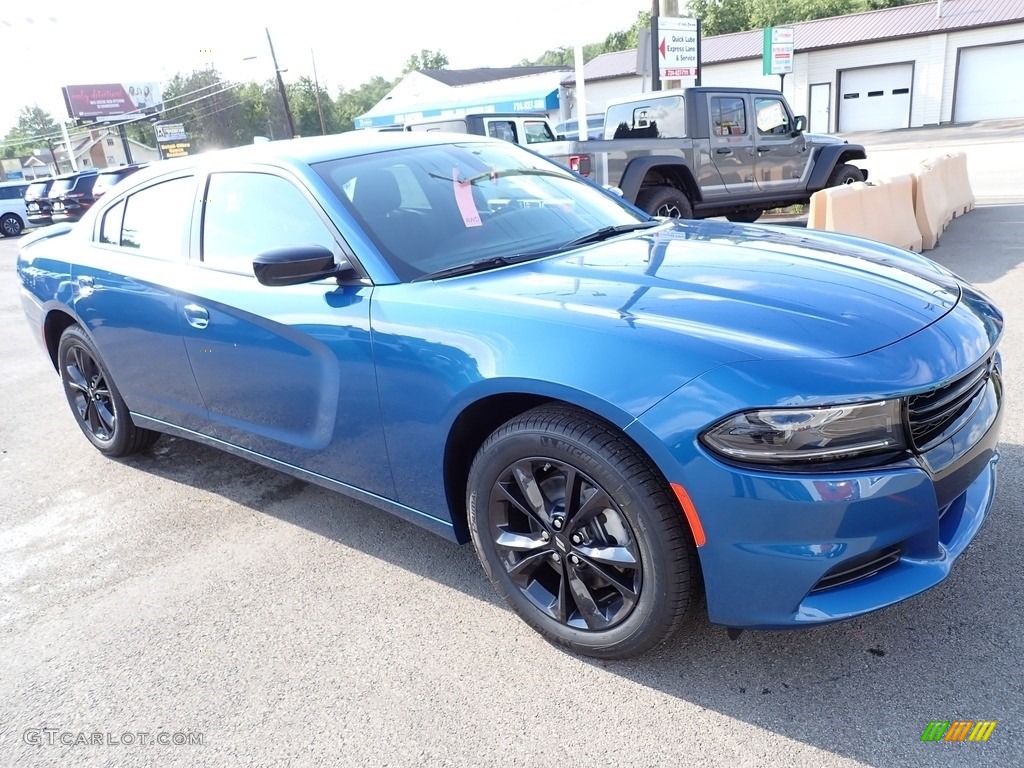 2023 Charger SXT AWD Blacktop - Frostbite / Black photo #8