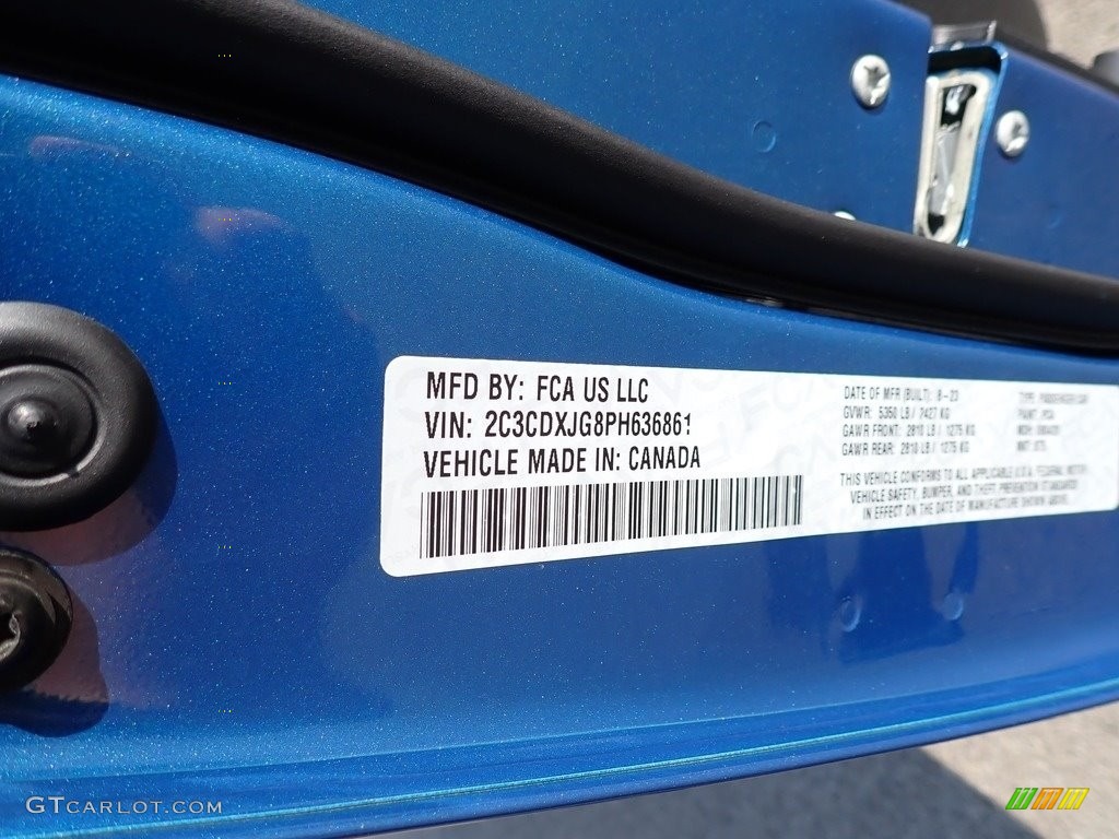 2023 Charger SXT AWD Blacktop - Frostbite / Black photo #15