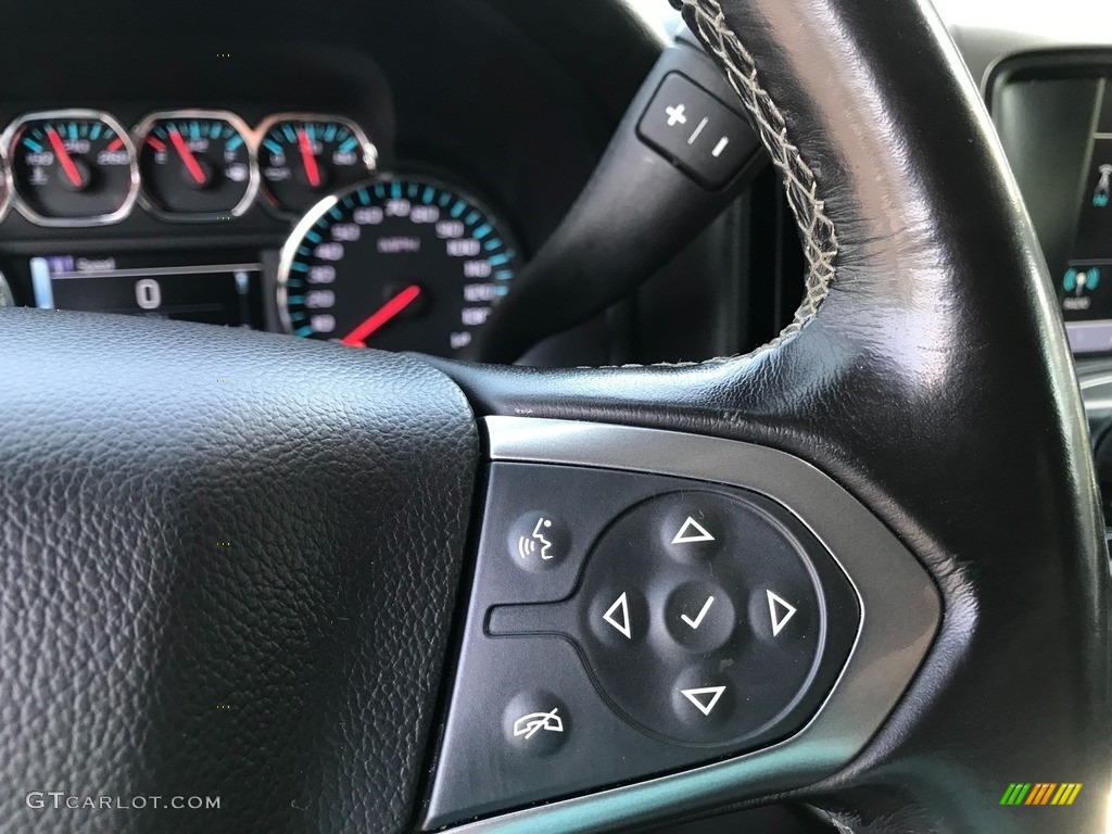2018 Chevrolet Silverado 1500 LT Double Cab 4x4 Jet Black Steering Wheel Photo #146493223