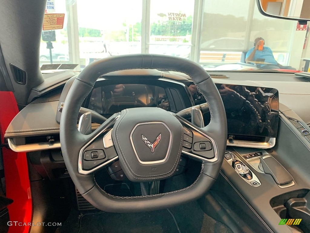 2023 Chevrolet Corvette Stingray Coupe Jet Black Steering Wheel Photo #146493589
