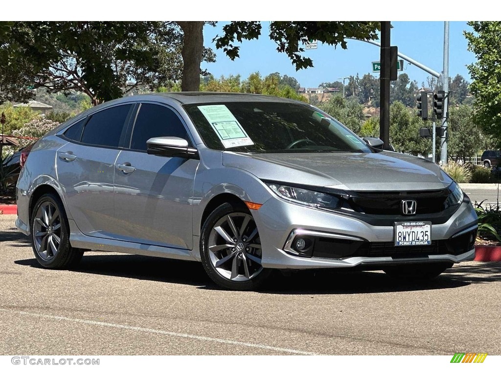 Lunar Silver Metallic 2021 Honda Civic EX Sedan Exterior Photo #146494686