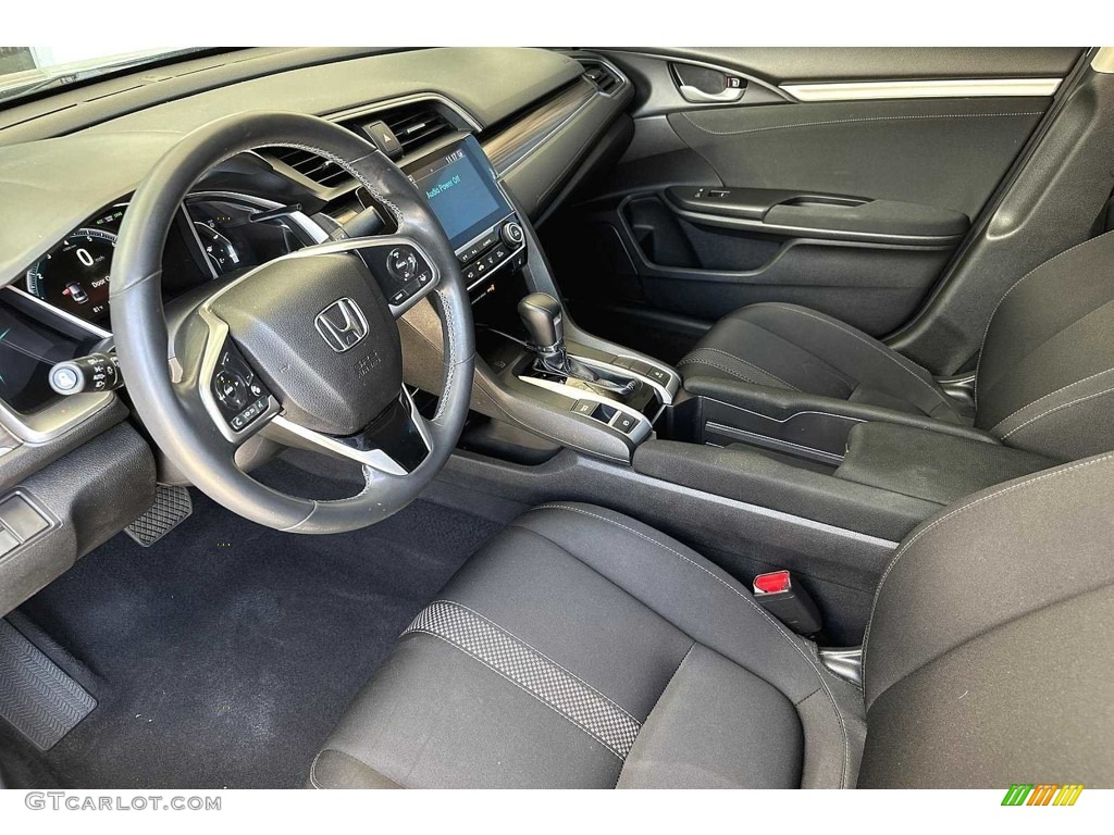 Black Interior 2021 Honda Civic EX Sedan Photo #146494892