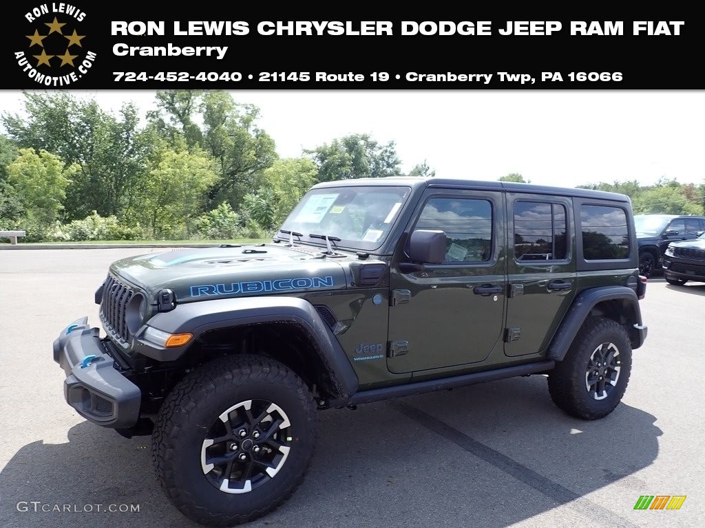 2024 Wrangler 4-Door Rubicon 4xe Hybrid - Sarge Green / Black photo #1