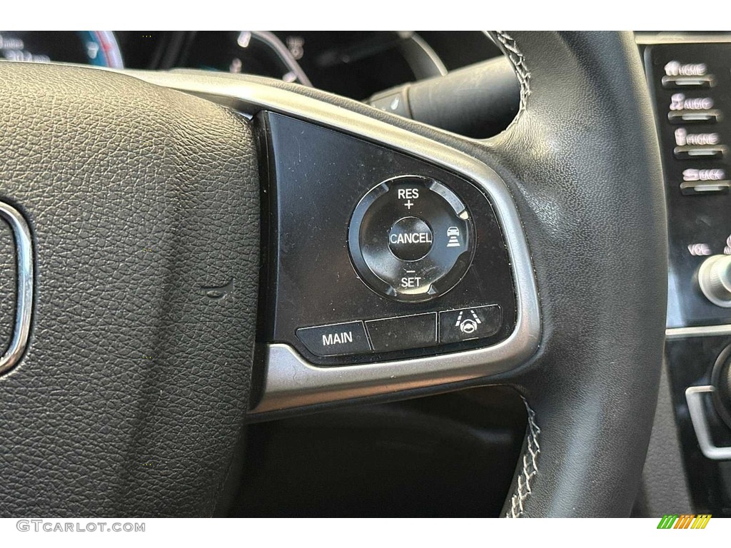 2021 Honda Civic EX Sedan Black Steering Wheel Photo #146495250