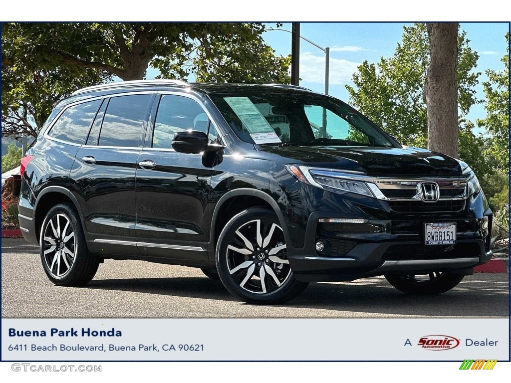 2021 Pilot Elite AWD - Crystal Black Pearl / Black photo #1