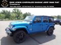 2024 Hydro Blue Pearl Jeep Wrangler 4-Door Sahara 4xe Hybrid #146494590