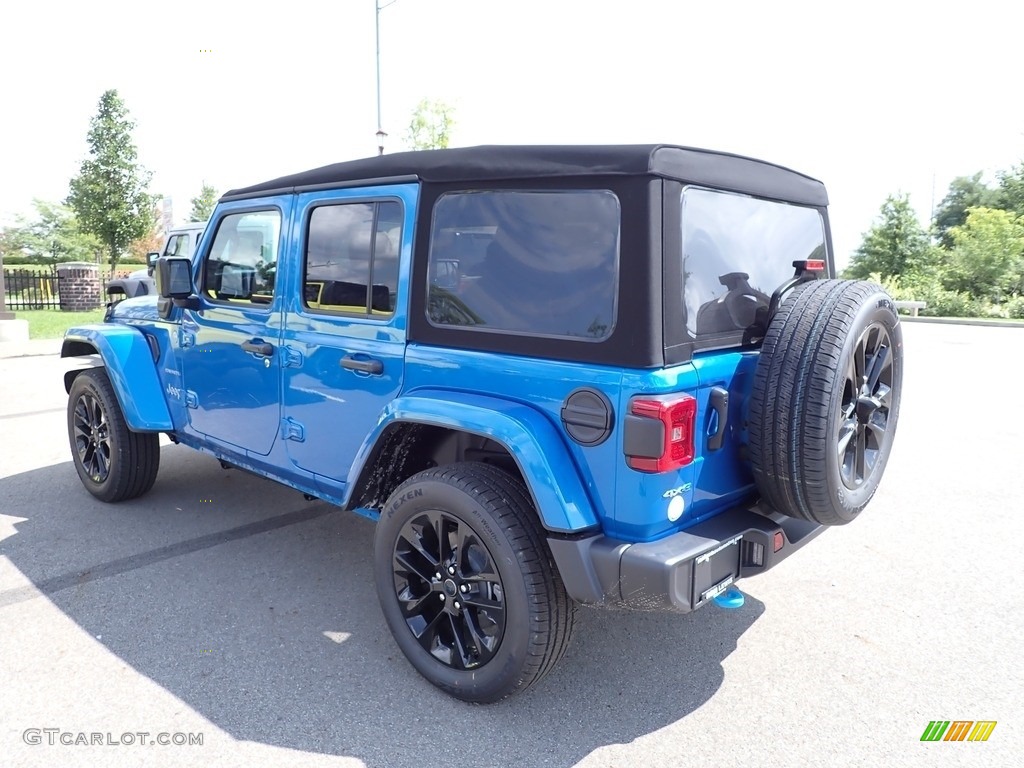 2024 Wrangler 4-Door Sahara 4xe Hybrid - Hydro Blue Pearl / Black photo #3