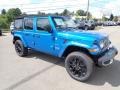 Hydro Blue Pearl 2024 Jeep Wrangler 4-Door Sahara 4xe Hybrid Exterior