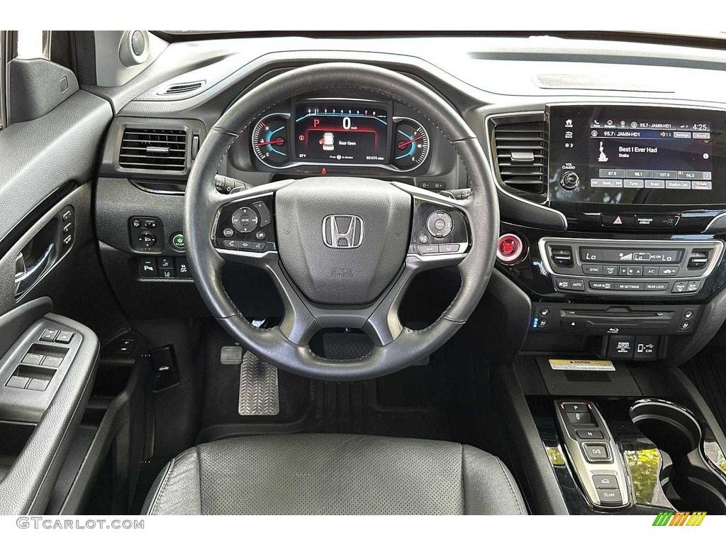 2021 Pilot Elite AWD - Crystal Black Pearl / Black photo #16
