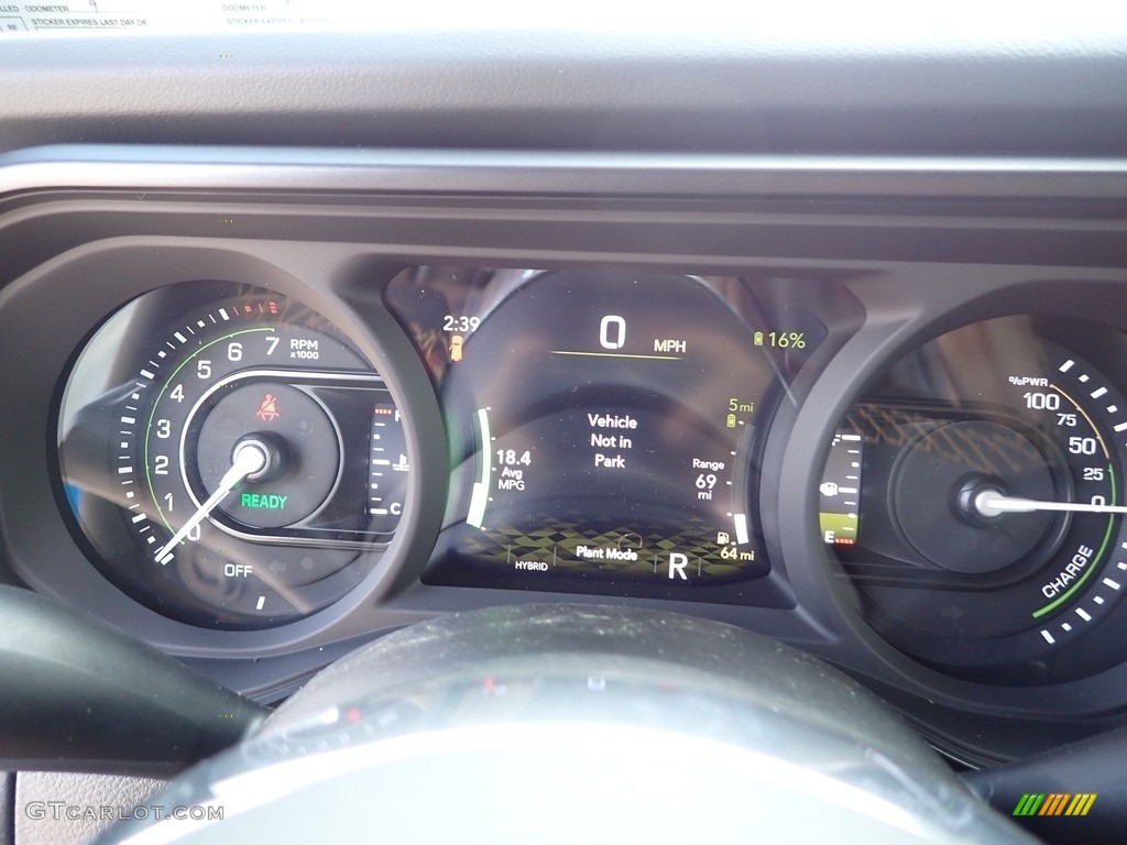 2024 Jeep Wrangler 4-Door Sahara 4xe Hybrid Gauges Photo #146496054