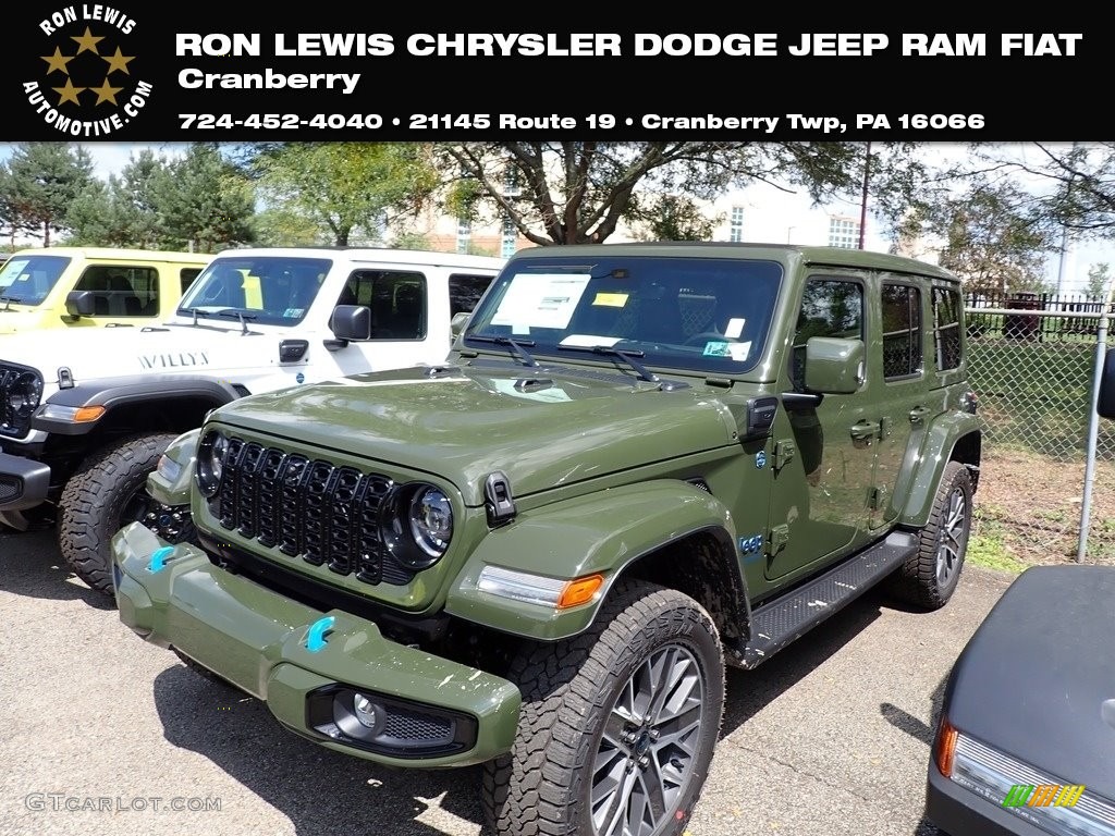 2024 Wrangler 4-Door High Altitude 4xe Hybrid - Sarge Green / Green/Black photo #1
