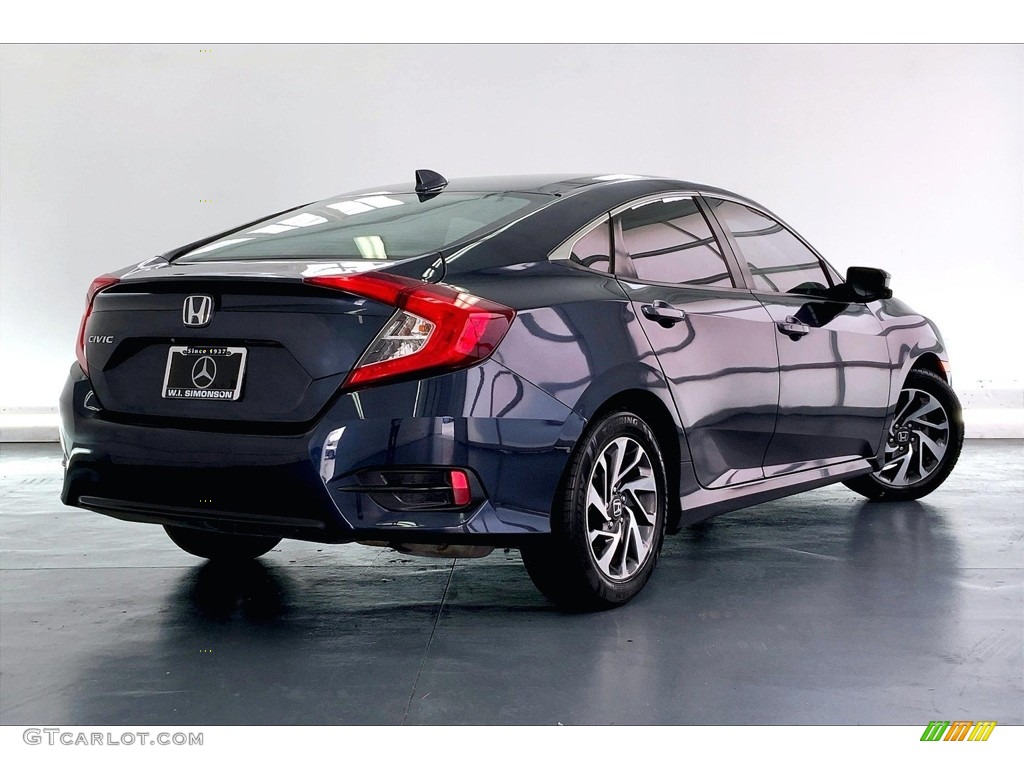 2017 Civic EX Sedan - Cosmic Blue Metallic / Gray photo #13