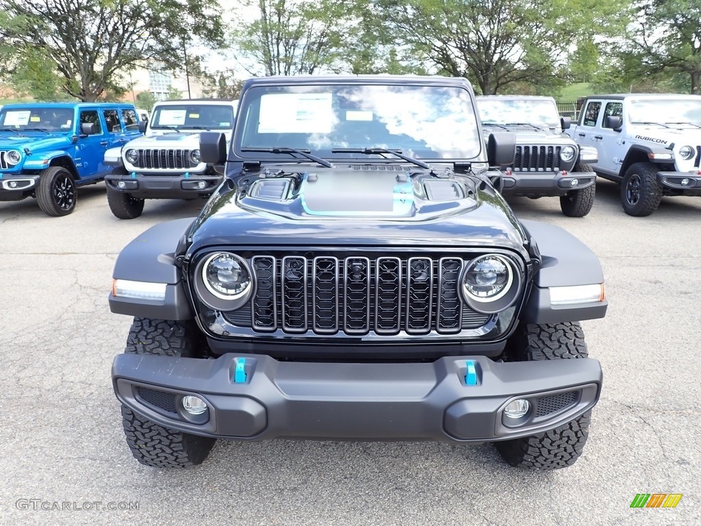 Black 2024 Jeep Wrangler 4-Door Rubicon X 4xe Hybrid Exterior Photo #146496916