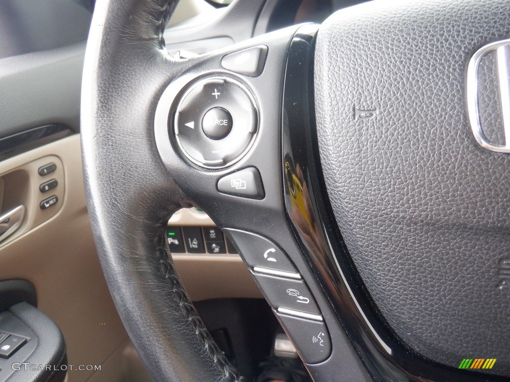 2016 Honda Pilot Touring AWD Beige Steering Wheel Photo #146497171