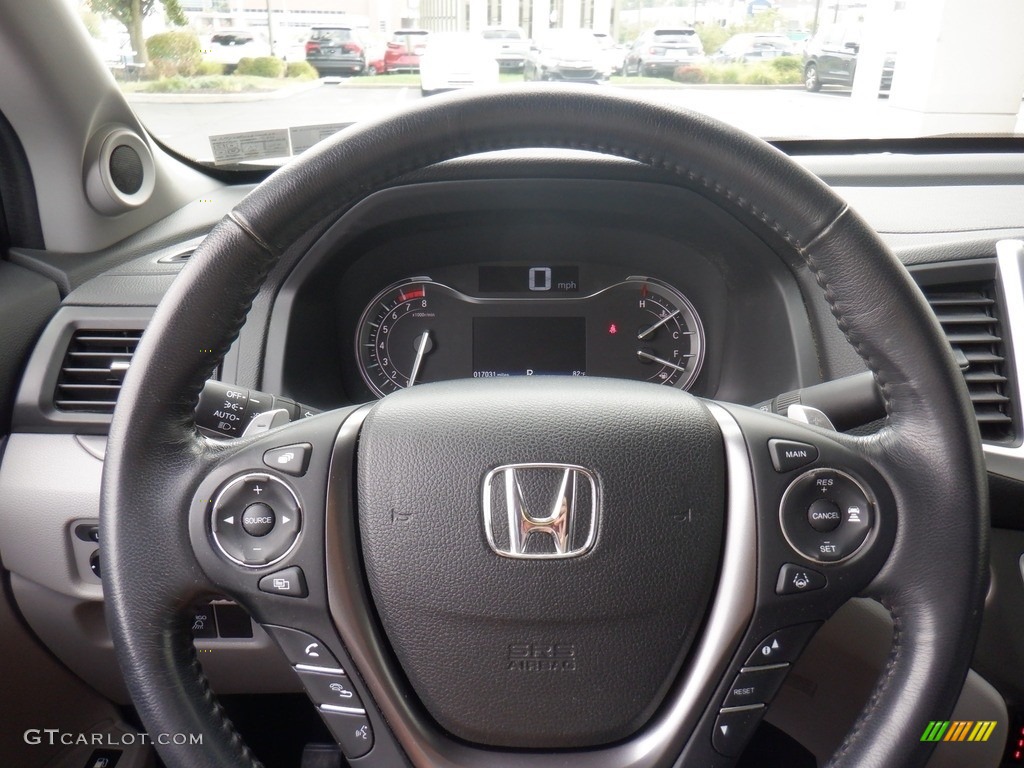 2020 Honda Ridgeline RTL AWD Black Steering Wheel Photo #146498380