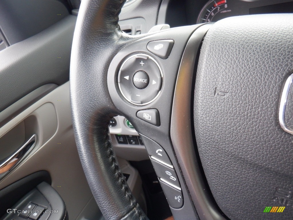 2020 Honda Ridgeline RTL AWD Black Steering Wheel Photo #146498389
