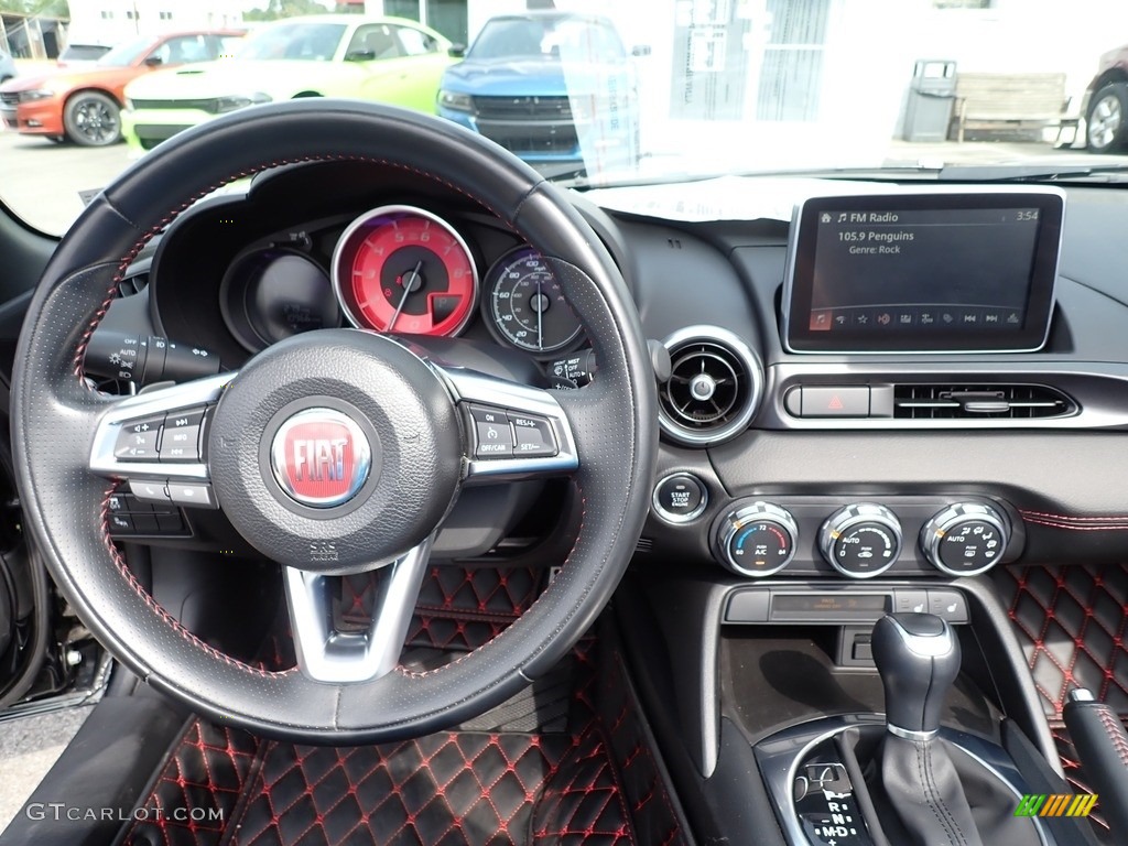 2017 Fiat 124 Spider Abarth Roadster Nero/Rosso Black/Red Dashboard Photo #146499853