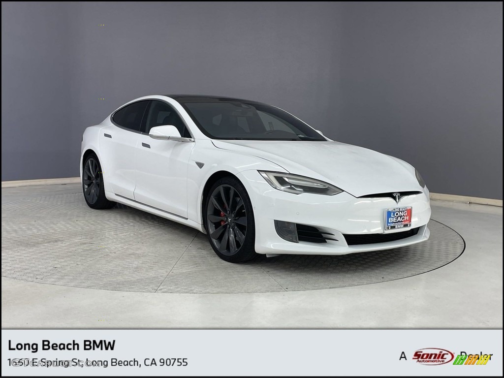 Solid White Tesla Model S