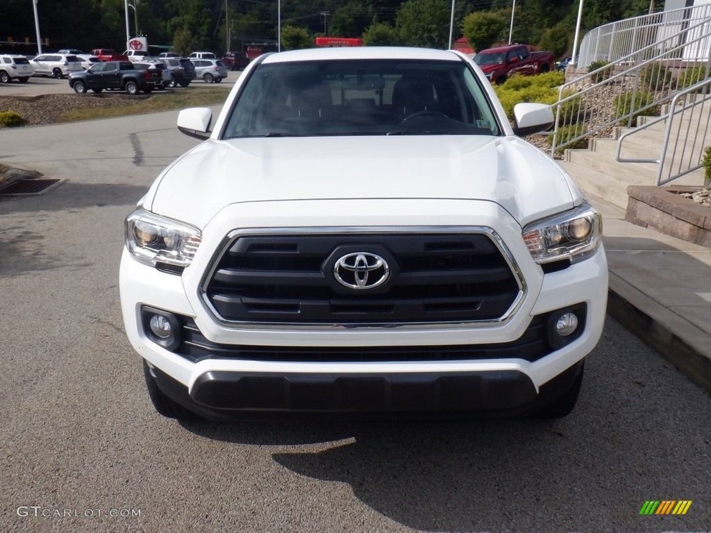 2017 Tacoma SR5 Double Cab 4x4 - Super White / Cement Gray photo #11