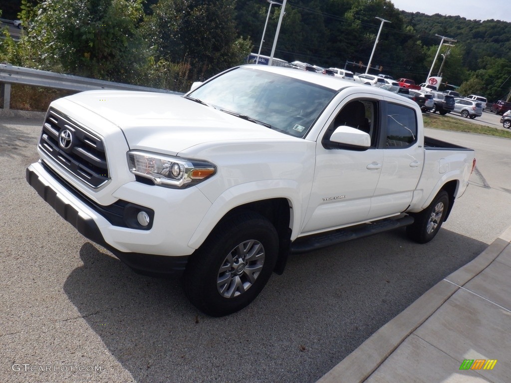 2017 Tacoma SR5 Double Cab 4x4 - Super White / Cement Gray photo #12