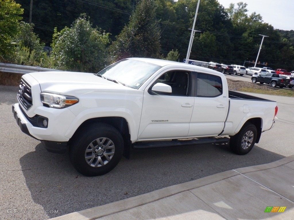 2017 Tacoma SR5 Double Cab 4x4 - Super White / Cement Gray photo #13
