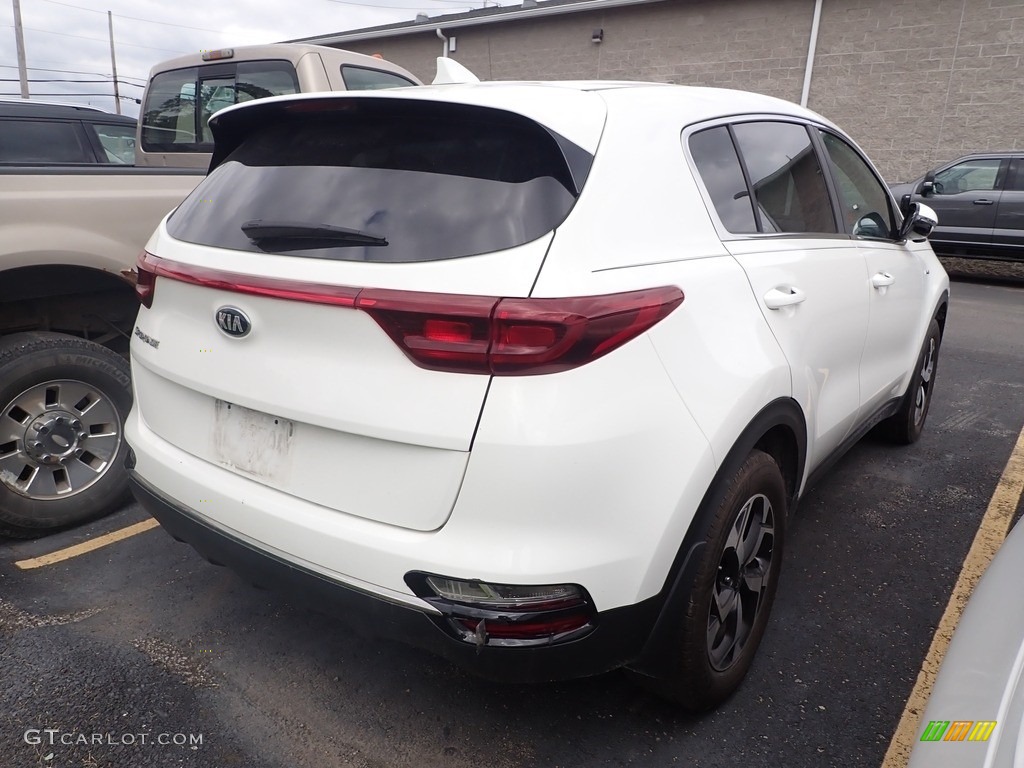 2020 Sportage LX AWD - Clear White / Black photo #4