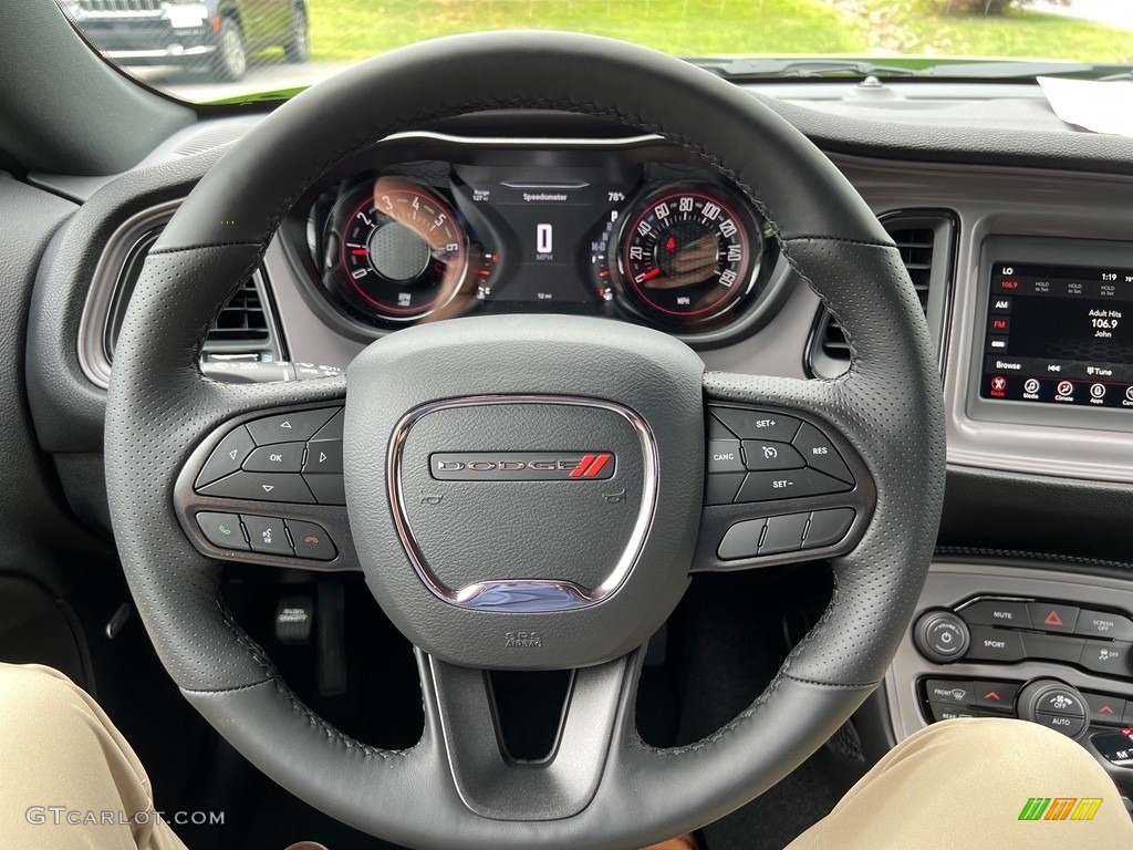 2023 Dodge Challenger SXT Blacktop Black Steering Wheel Photo #146500296