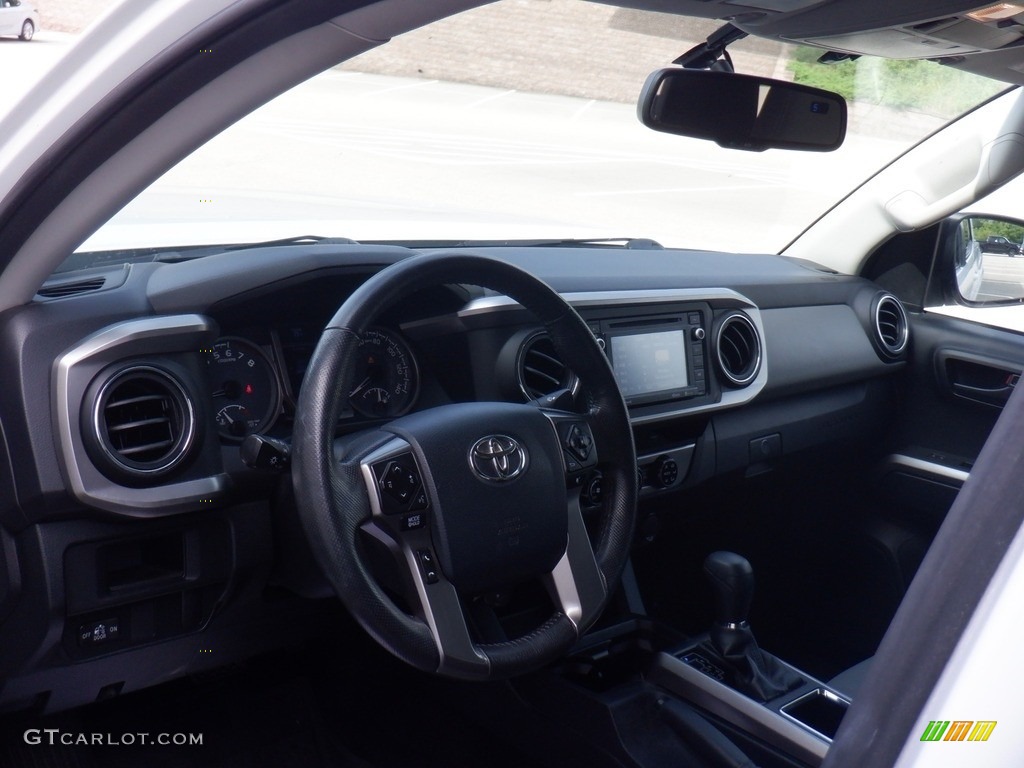 2017 Tacoma SR5 Double Cab 4x4 - Super White / Cement Gray photo #22